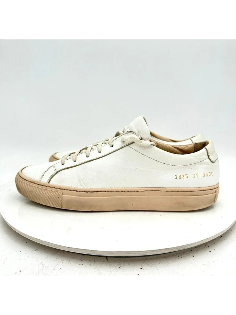 Woman By Common Projects Achilles Women Size EU 37 US 5.5 White Leather Shoes
